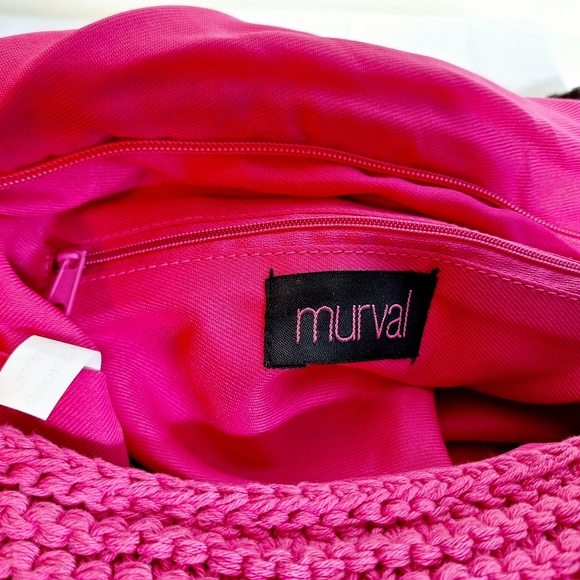 NWT Murval Paris brand " The Pearl One Knit Two" bohemian core bag. - Picture 7 of 11